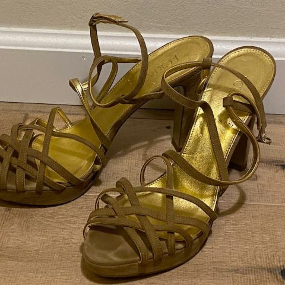 J.Crew Huarache suede platform heels 8.5